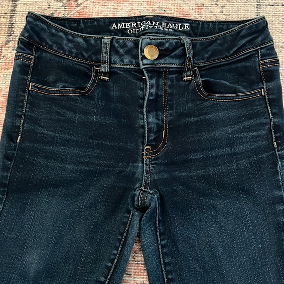 American Eagle Jeggings Size 4 Dark Wash - Picture 3 of 6